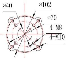 PSQ角行程執行機構安裝尺寸