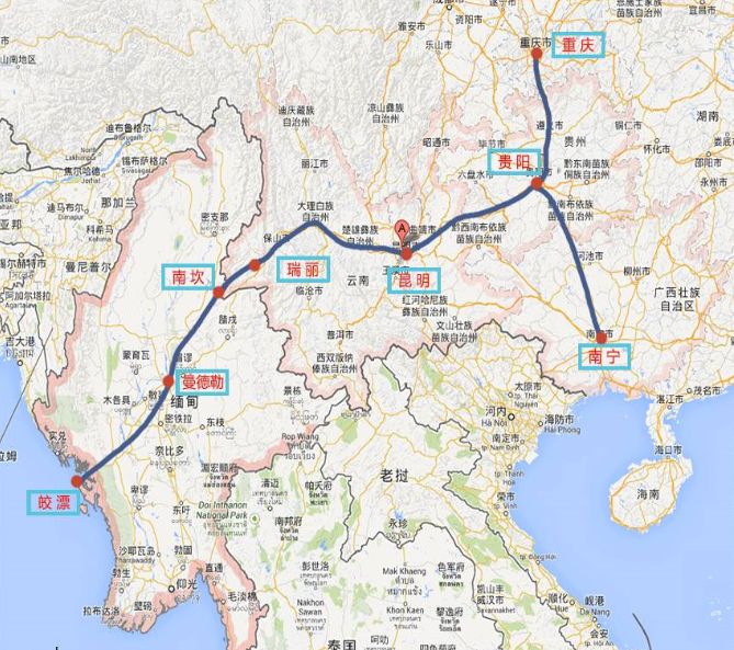 中緬油氣管線線路圖-http://m.028cx.com/news/1315.html