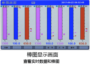 觸摸式無紙記錄儀棒圖顯示畫面 觸摸式無紙記錄儀棒圖顯示畫面